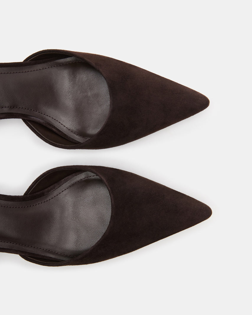 ADELAIDE SLINGBACK MARRONE SUEDE