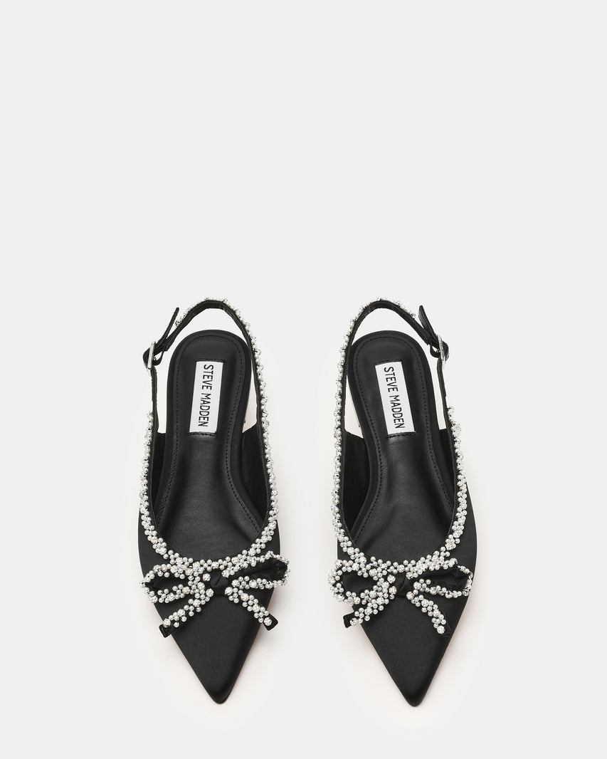 Solange Ballerina Nero Satin - view 4