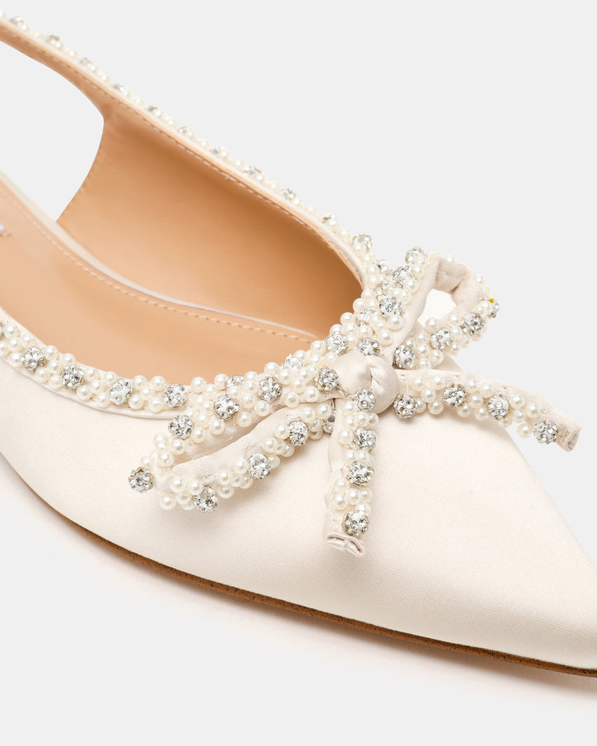 Solange Ballerina Avorio Satin - view 3