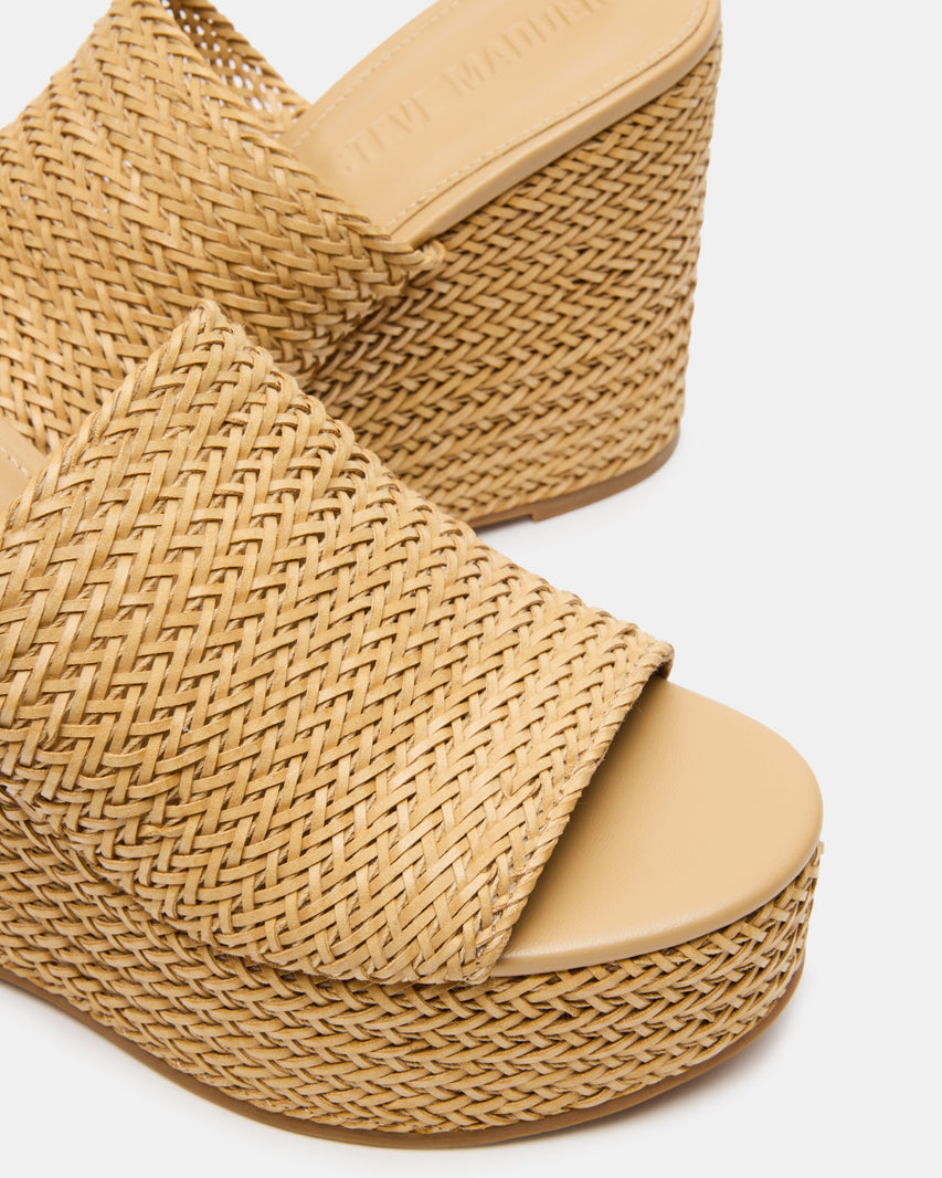 Cassi Zeppa Natural Raffia - view 3