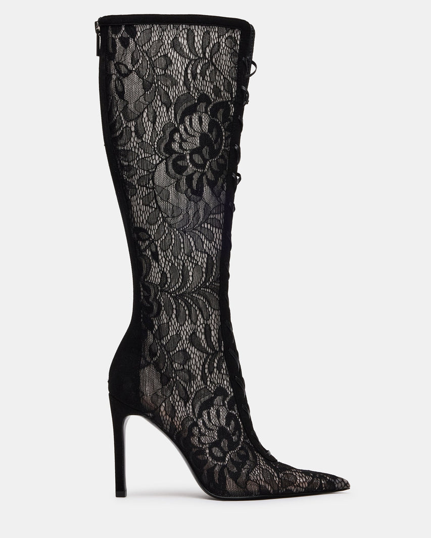 Maxine Stivali Nero Lace