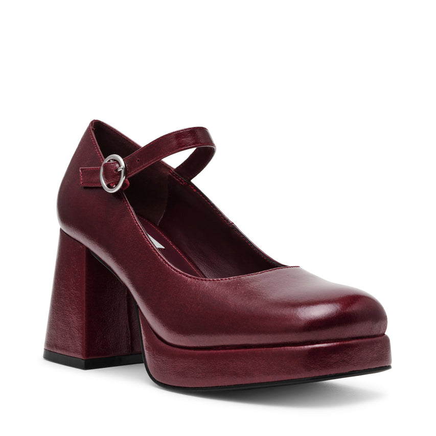 MINGLE MARY JANE DARK CHERRY CRINKLE