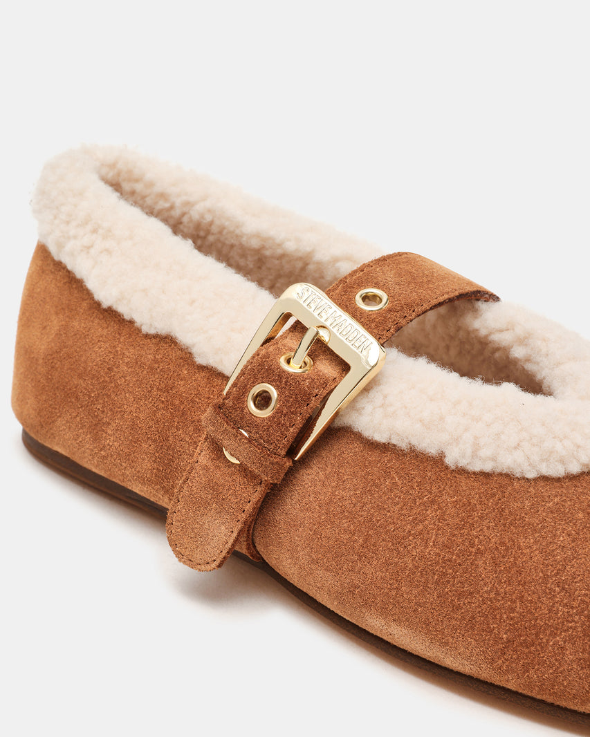 Lodge-sm Ballerina Camel Suede - view 3