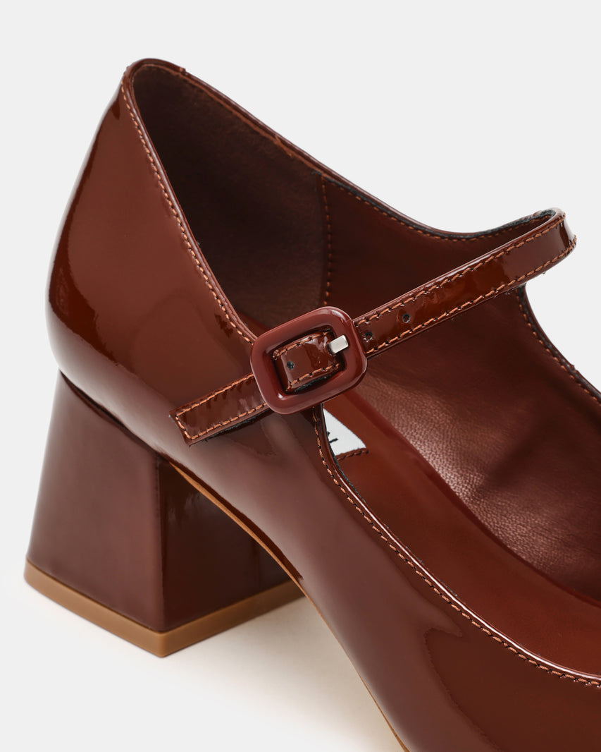 Darcey Mary Jane Cognac Vernice - view 3