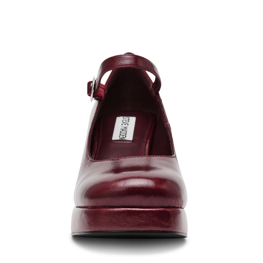 MINGLE MARY JANE DARK CHERRY CRINKLE