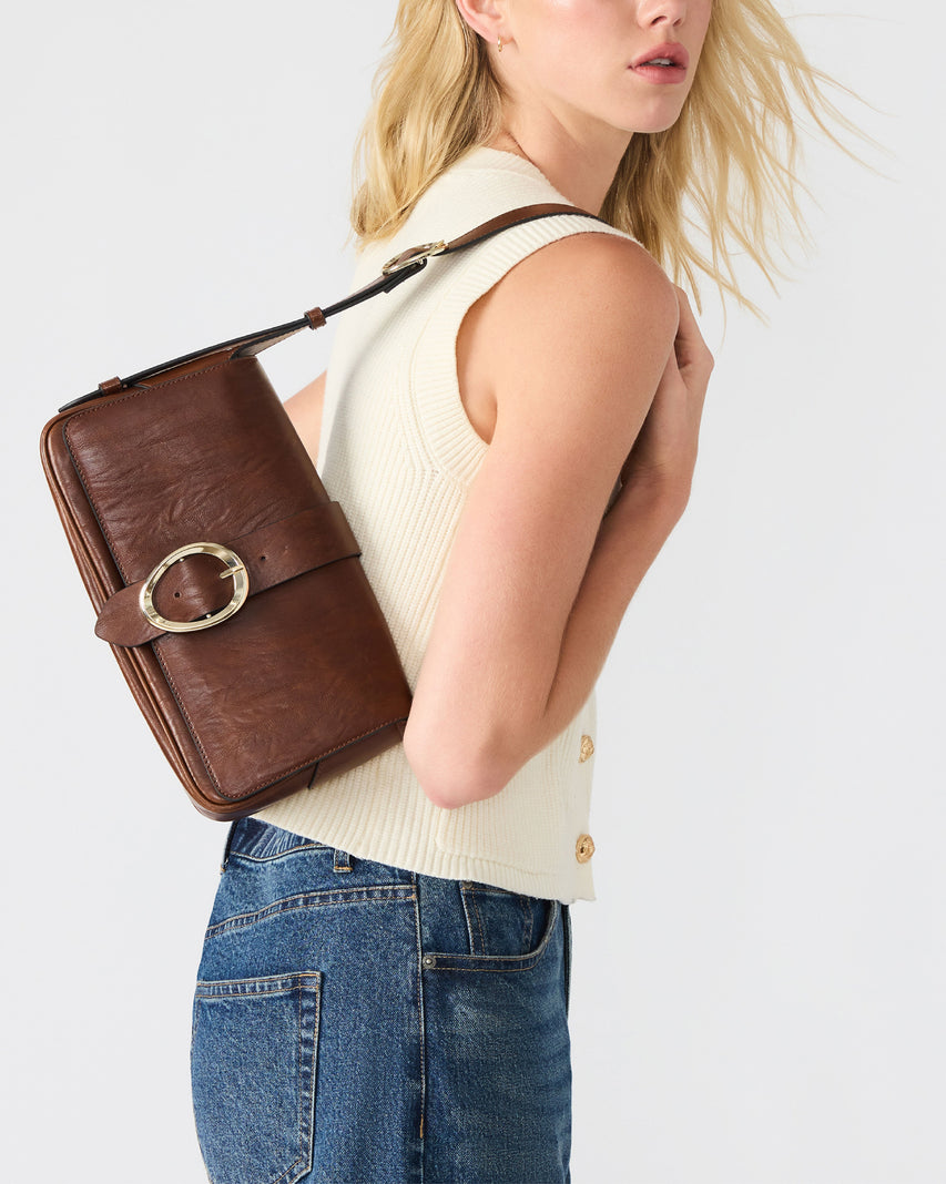 BCELENA BORSA MARRONE ORO