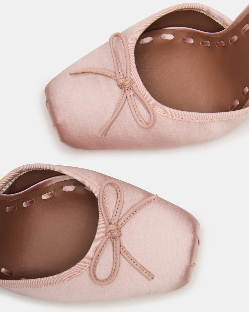Larina Ballerina con Tacco Rosa Satin - view 5