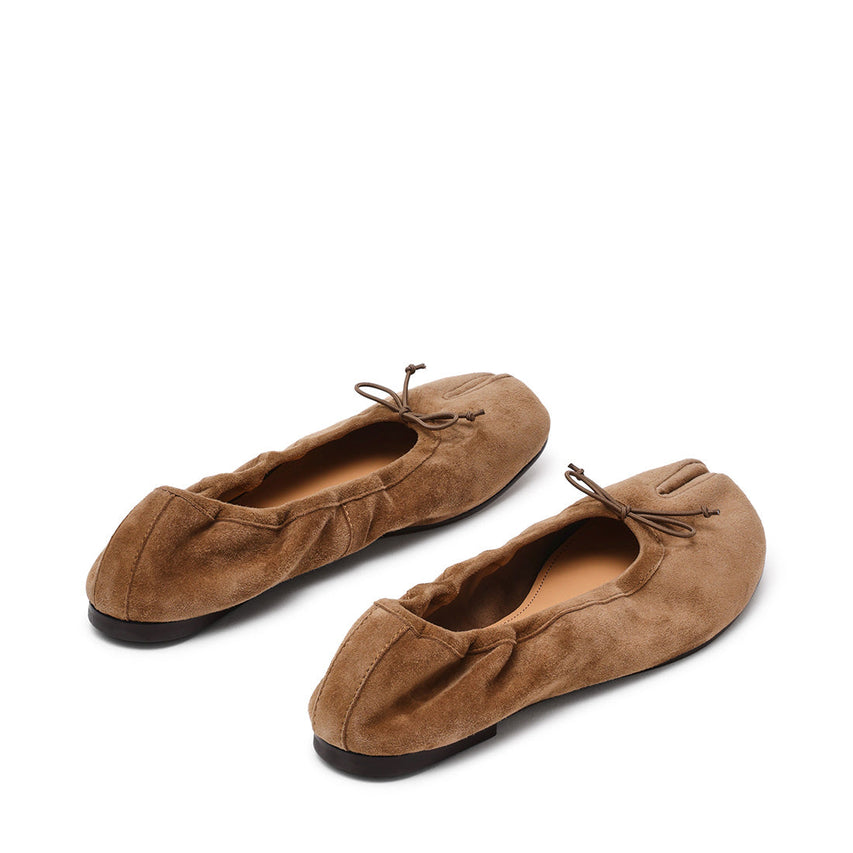 Carin Ballerina Taupe Suede - view 5