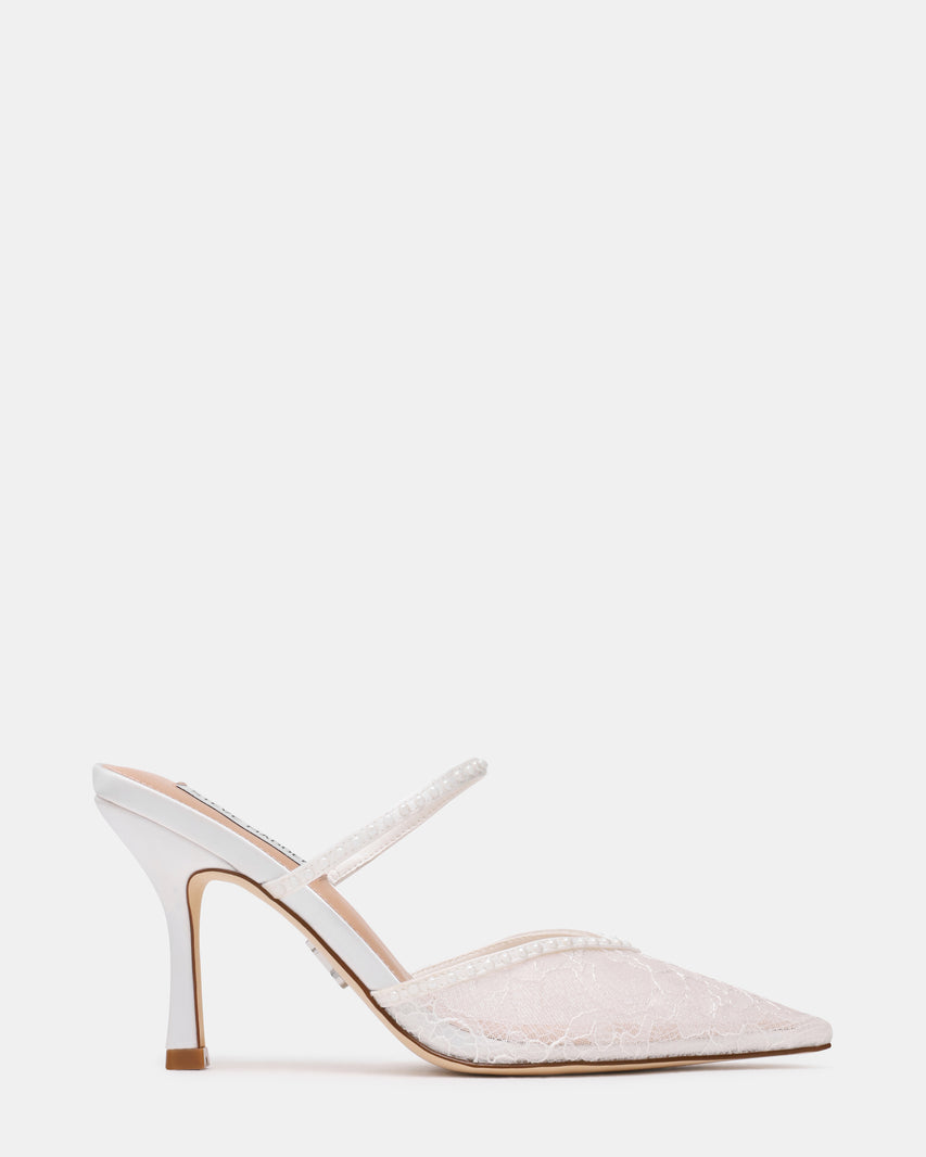 Baylee Mule Bianco Lace