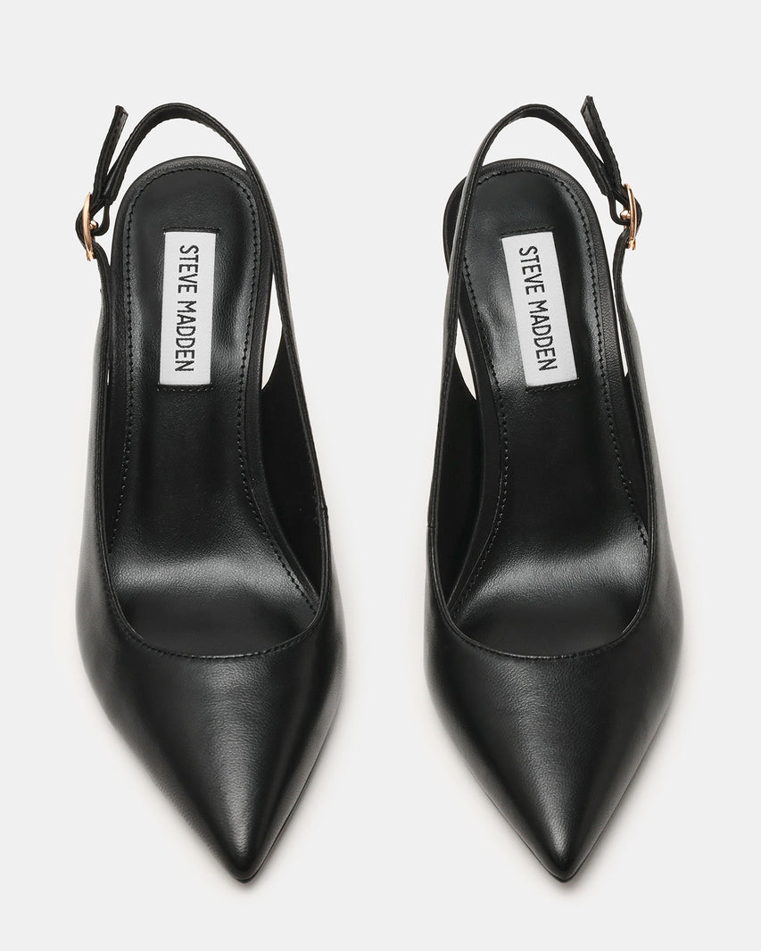 Juli Slingback Nero Pelle - view 4