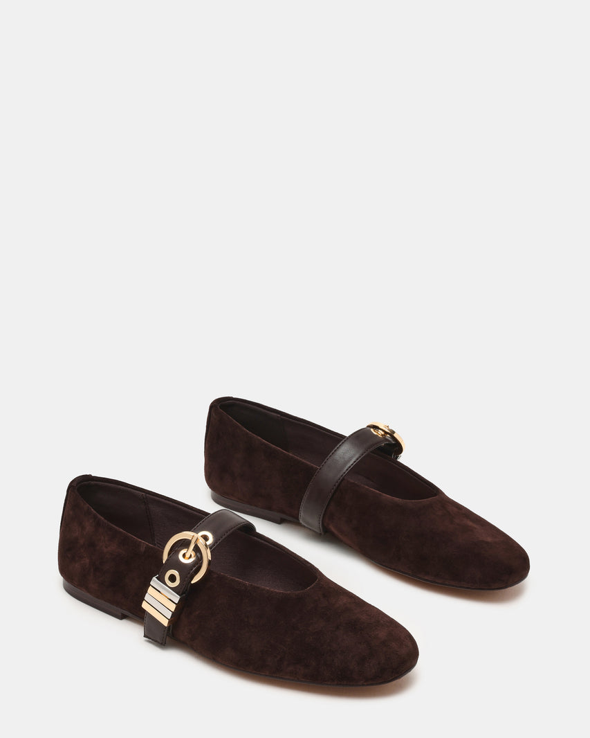 Lucia Ballerina Marrone Suede - view 2