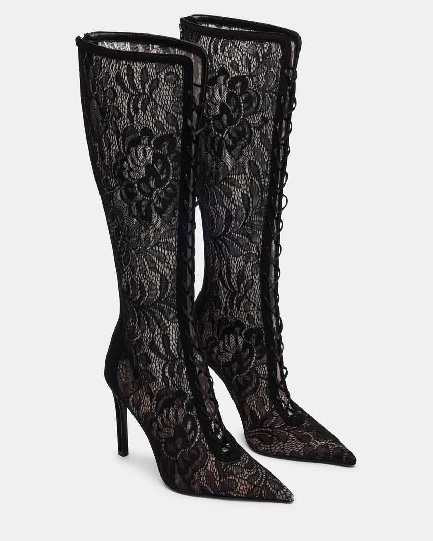 Maxine Stivali Nero Lace - view 2
