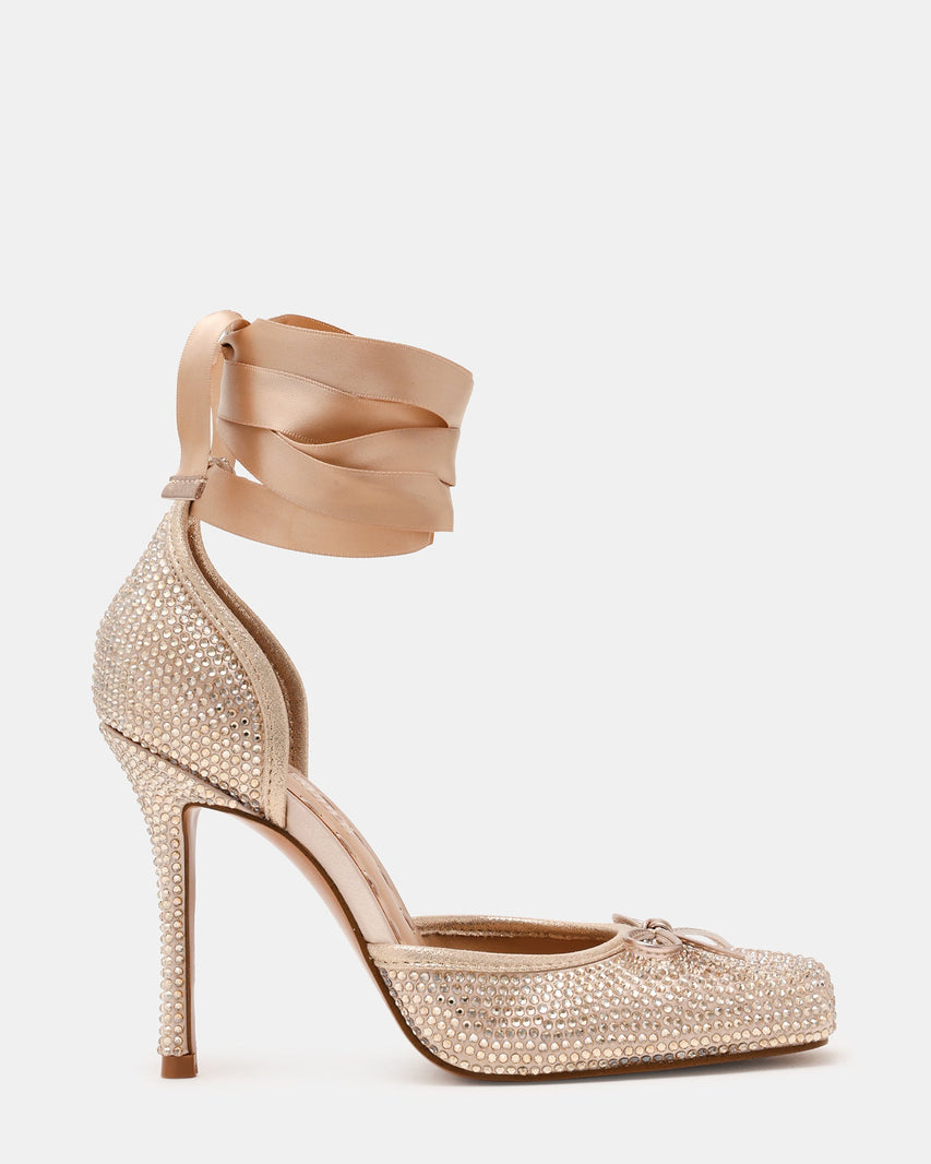 Larina-r Ballerina con Tacco Champagne