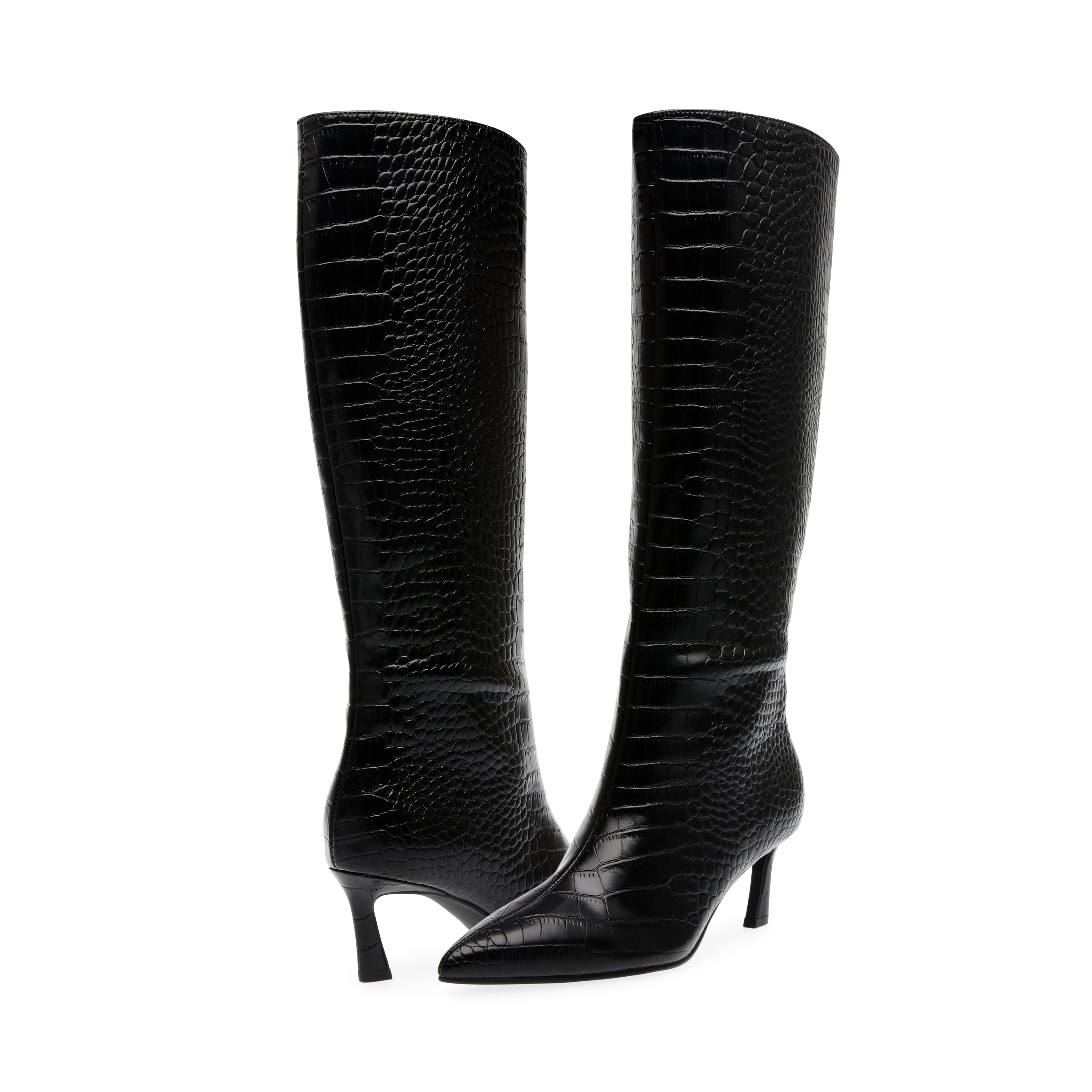 LAVAN STIVALE NERO CROCO