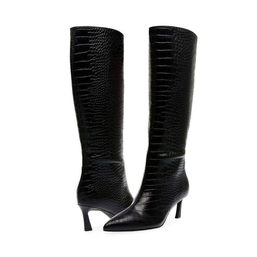 LAVAN STIVALE NERO CROCO