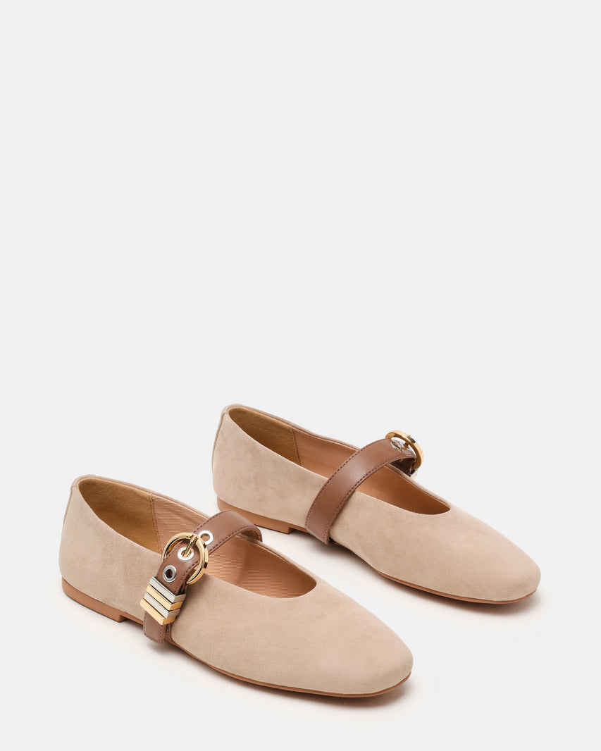 Lucia Ballerina Taupe Suede - view 5
