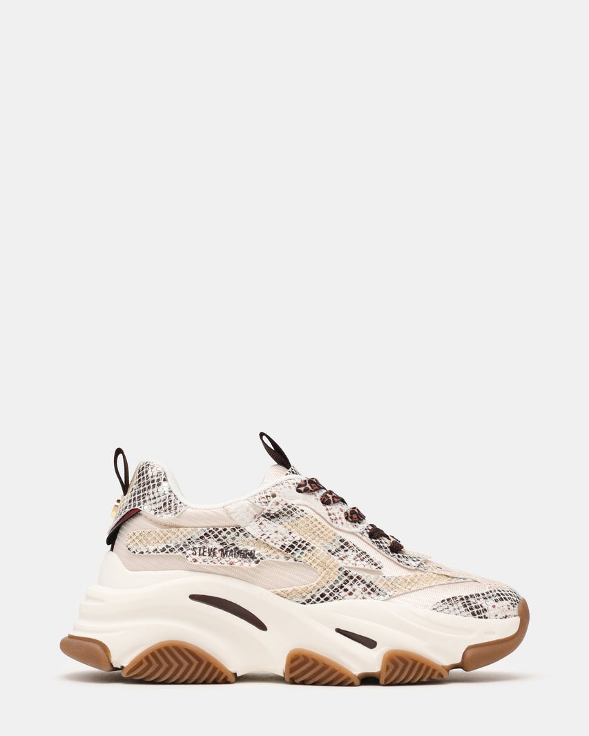 Possession-lt Sneaker Beige Snake