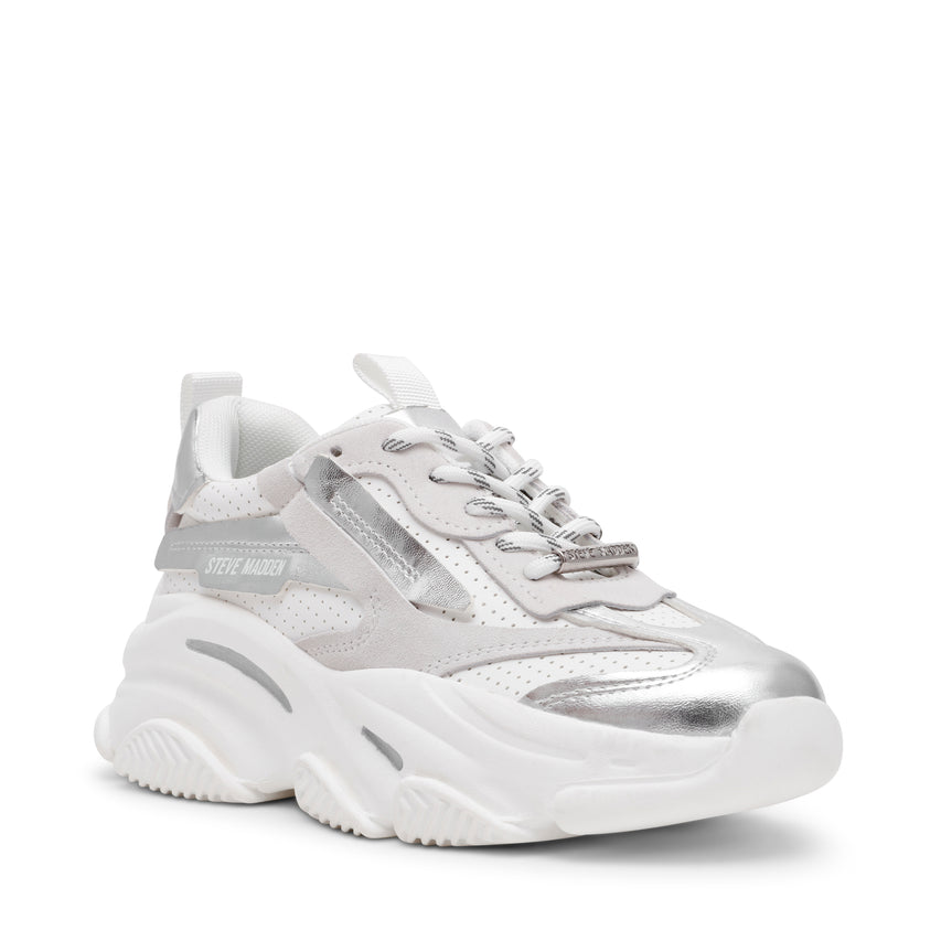 Posses-perf Sneaker Bianco Argento