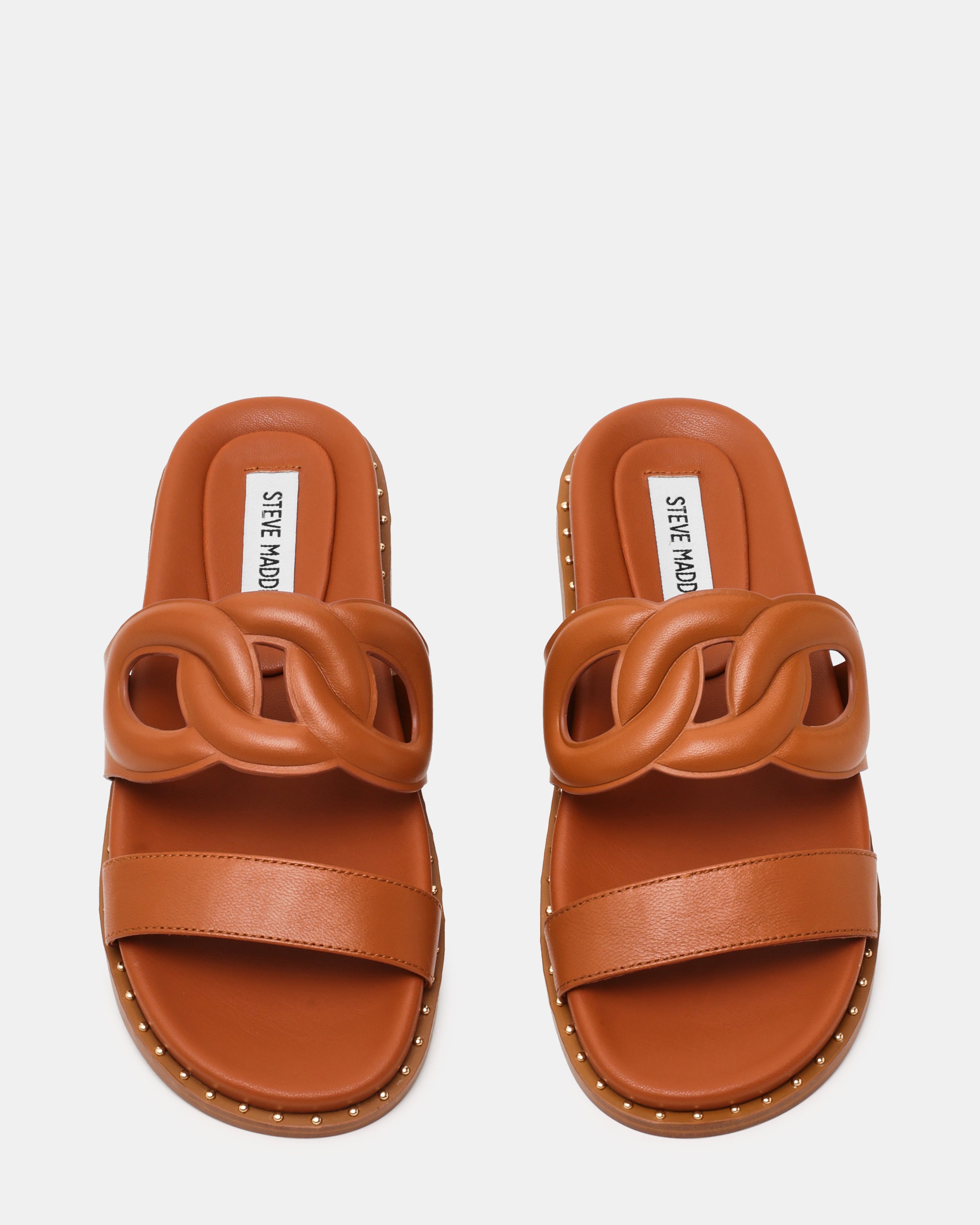 Sandlot Sandalo Cognac Pelle - view 5
