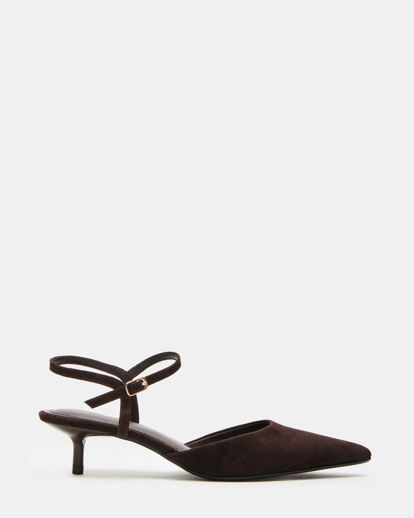 ADELAIDE SLINGBACK MARRONE SUEDE