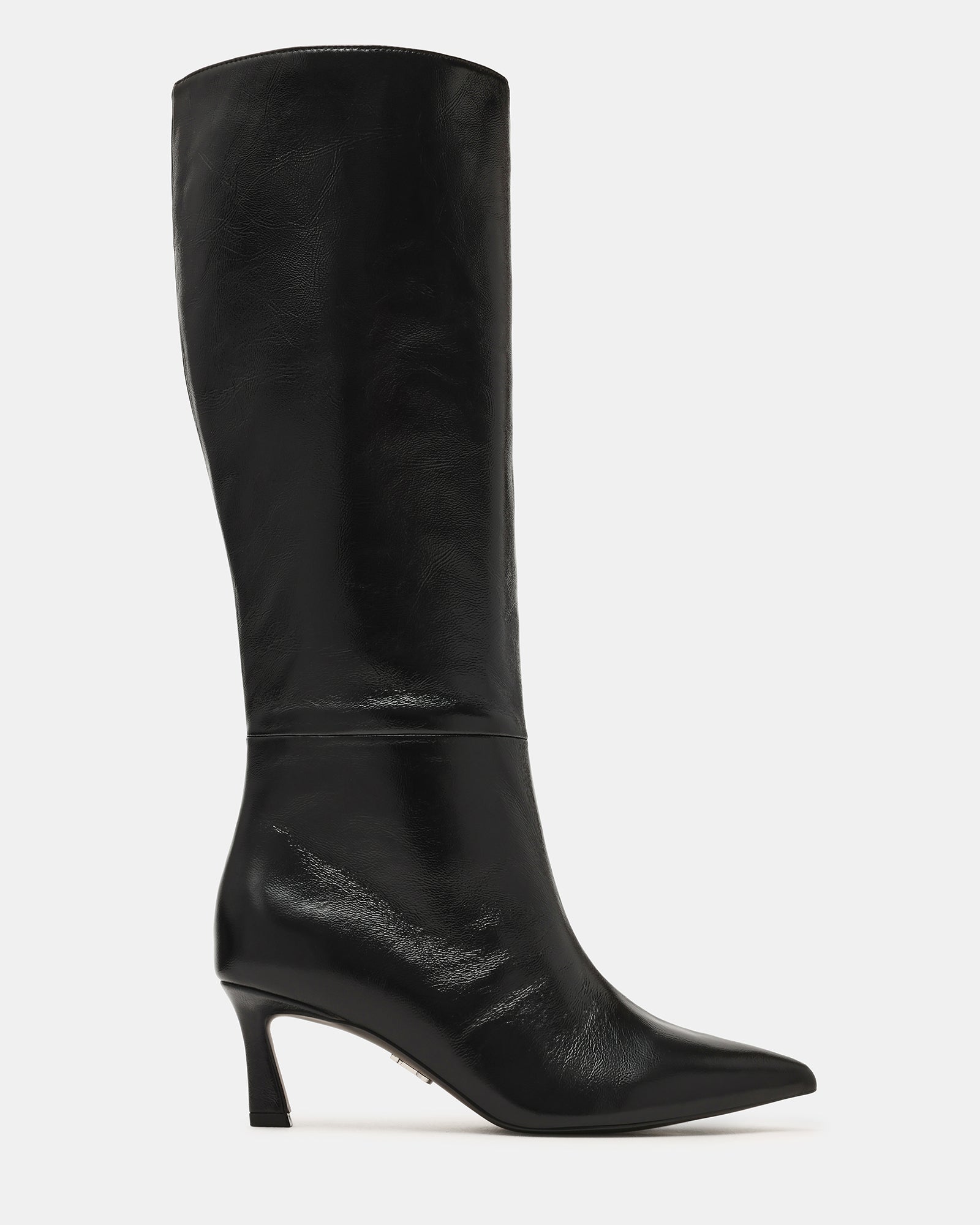 Lavan Stivale Nero Crinkle Patent