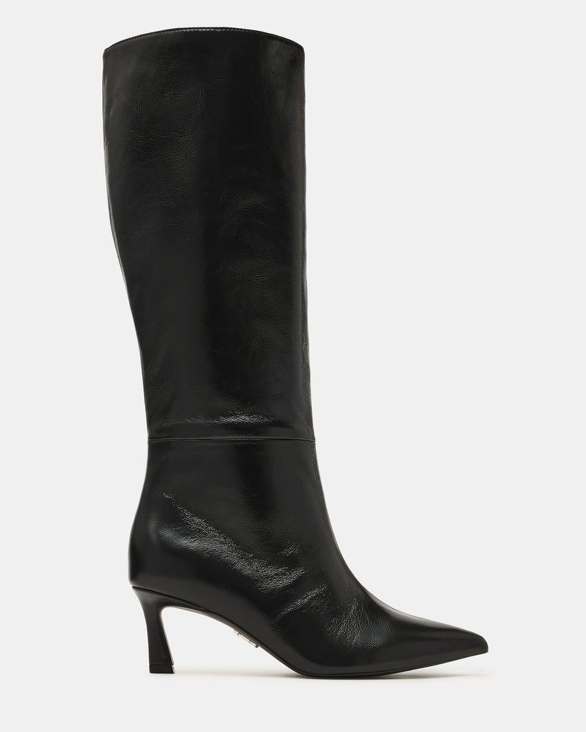 Lavan Stivale Nero Crinkle Patent