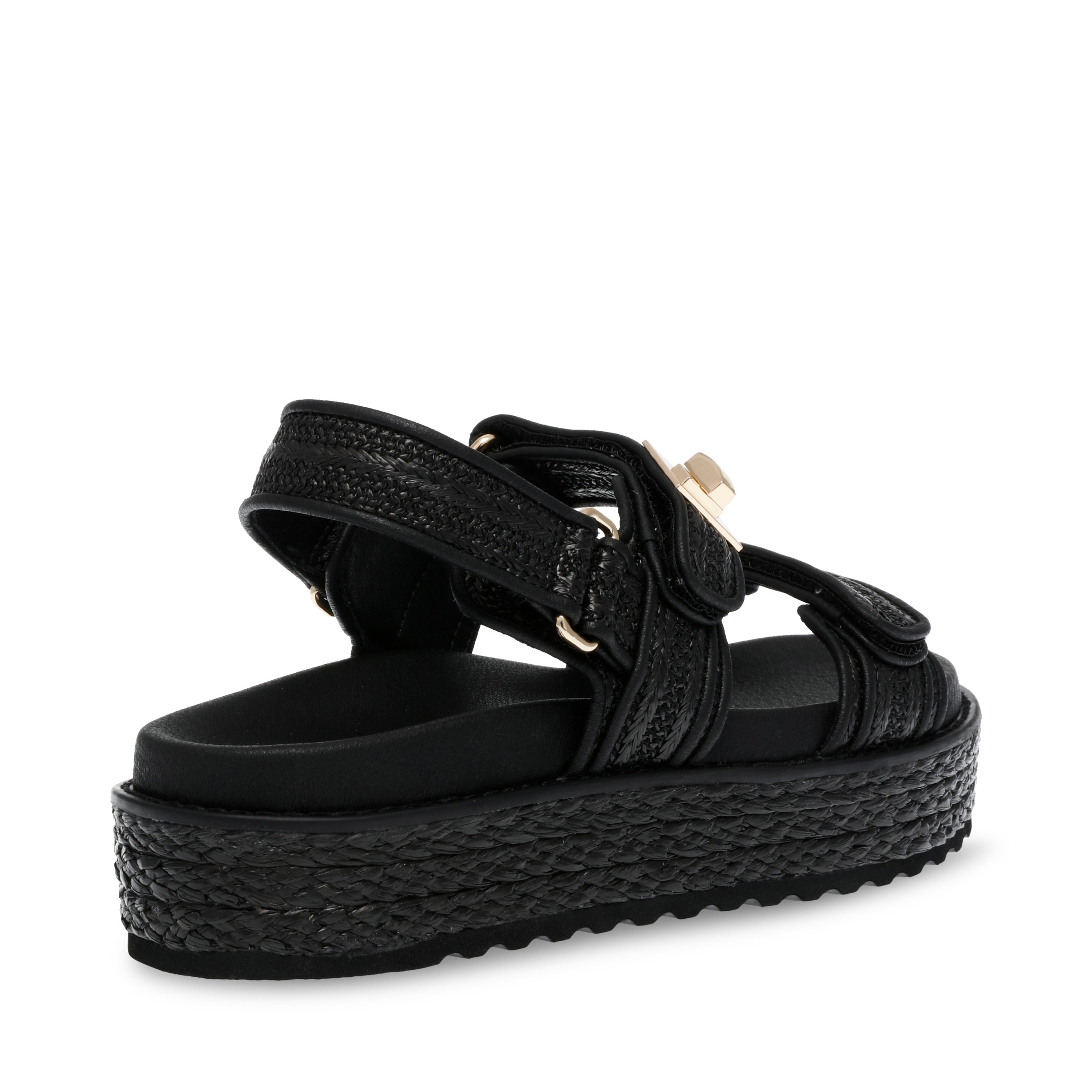 Bigmona Sandalo Nero Raffia - view 5