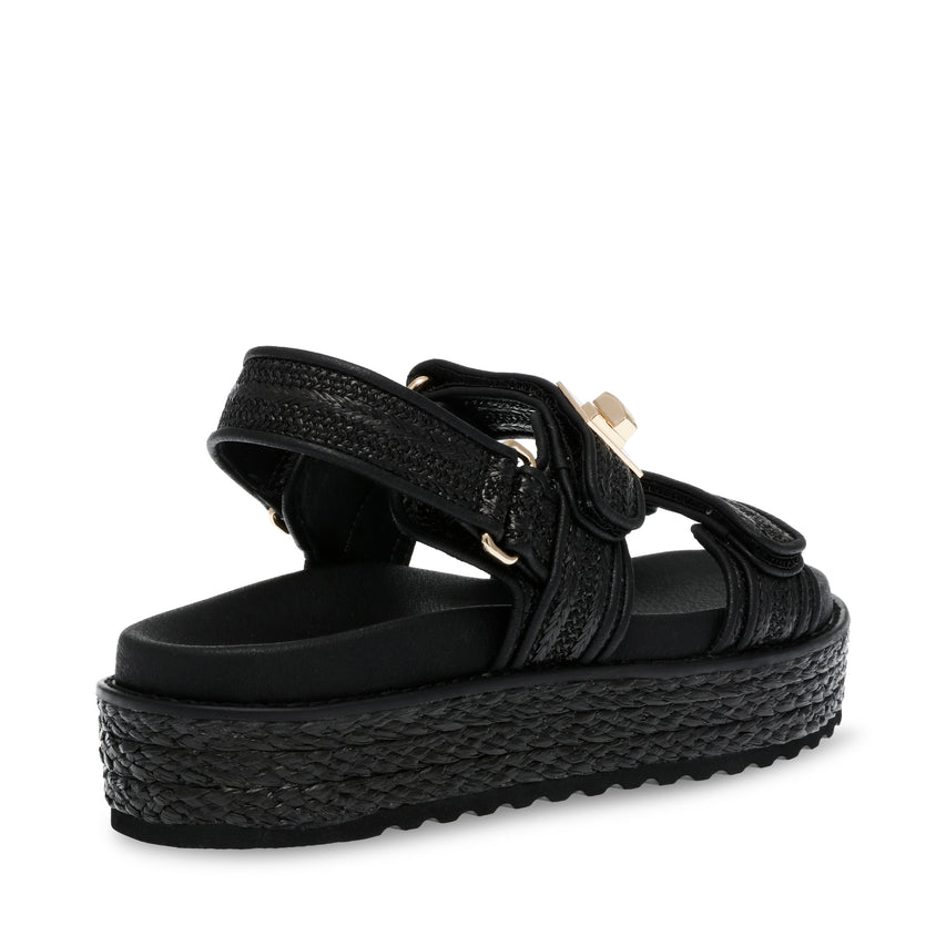 Bigmona Sandalo Nero Raffia - view 5