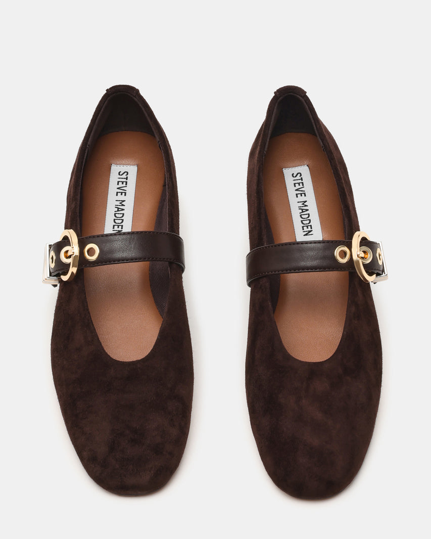 Lucia Ballerina Marrone Suede - view 6