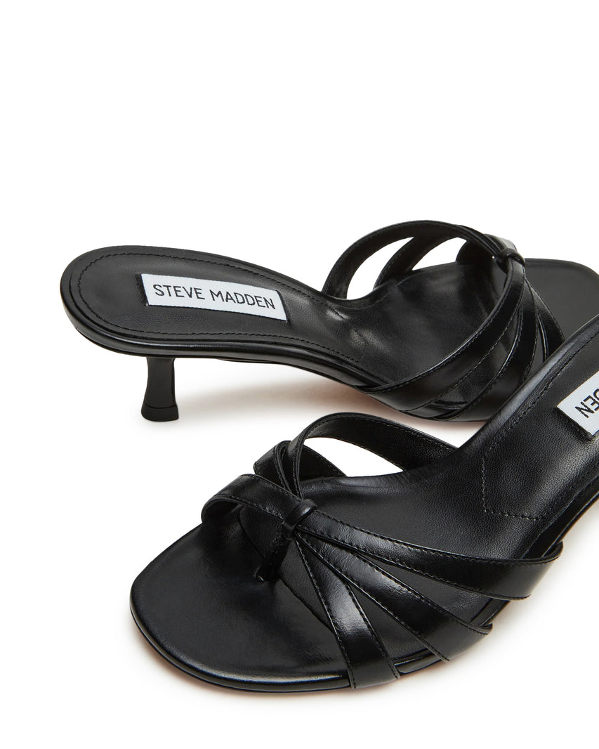Cary Sandalo Nero Pelle - view 4