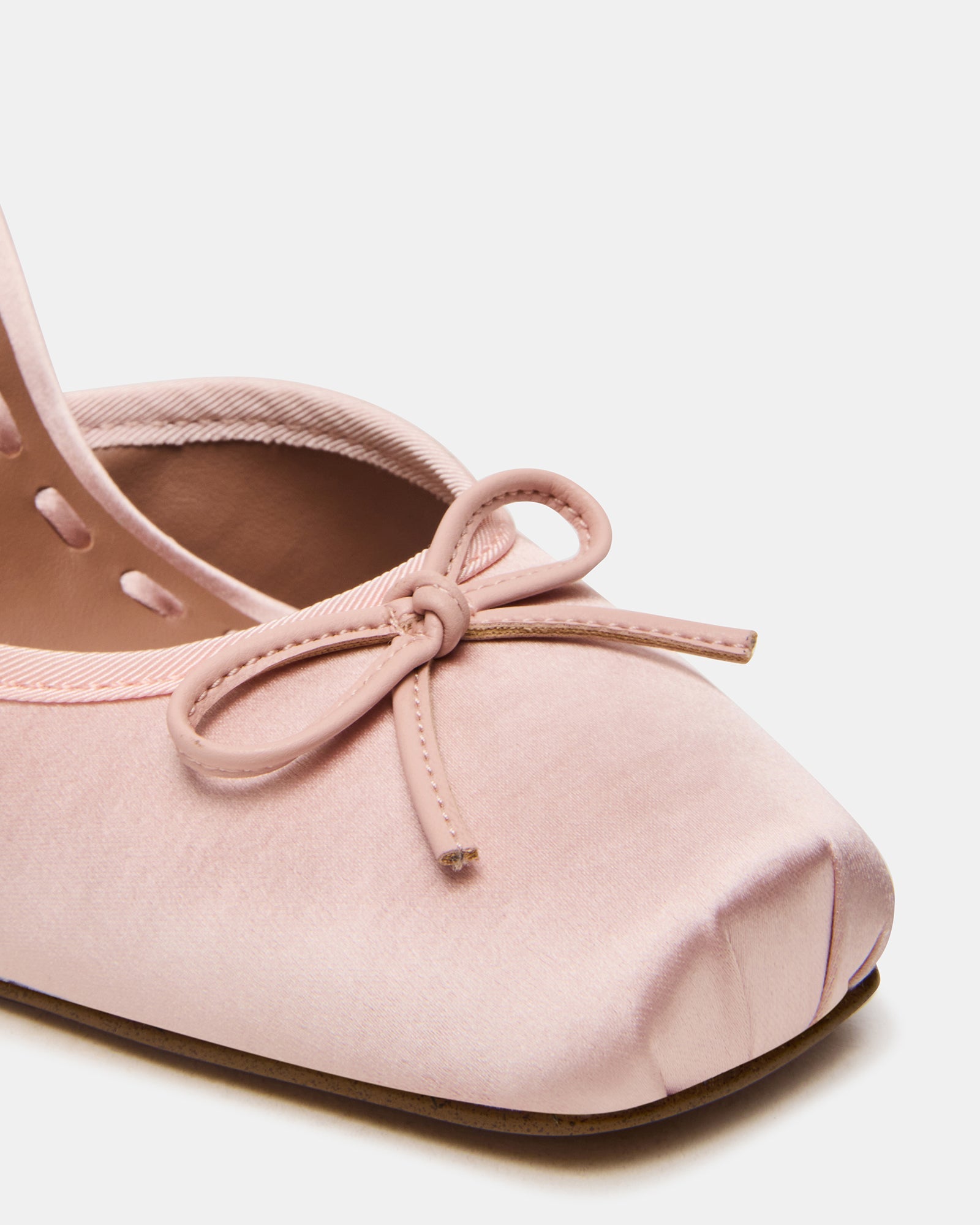 Larina Ballerina con Tacco Rosa Satin - view 4