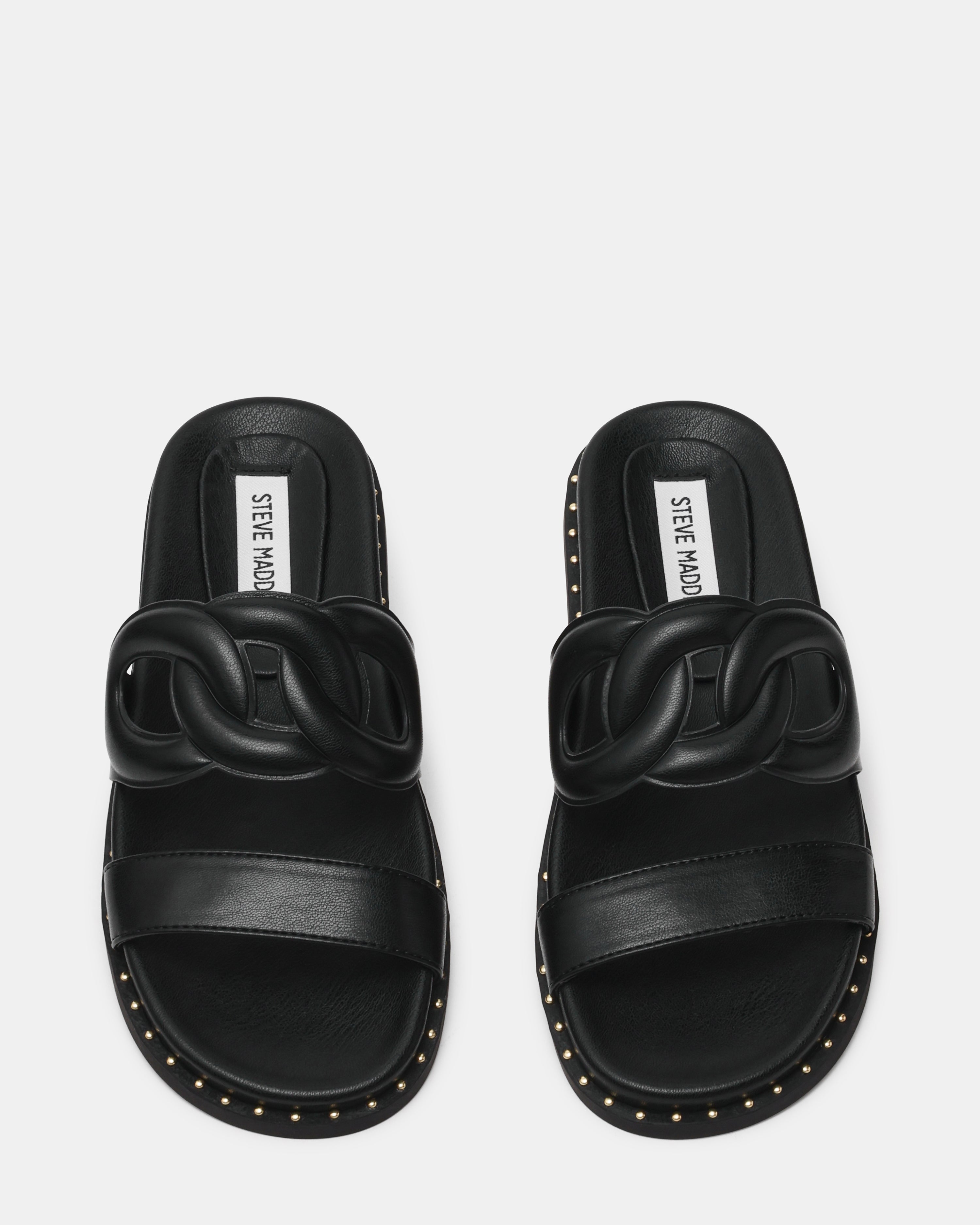 Sandlot Sandalo Nero Pelle - view 5