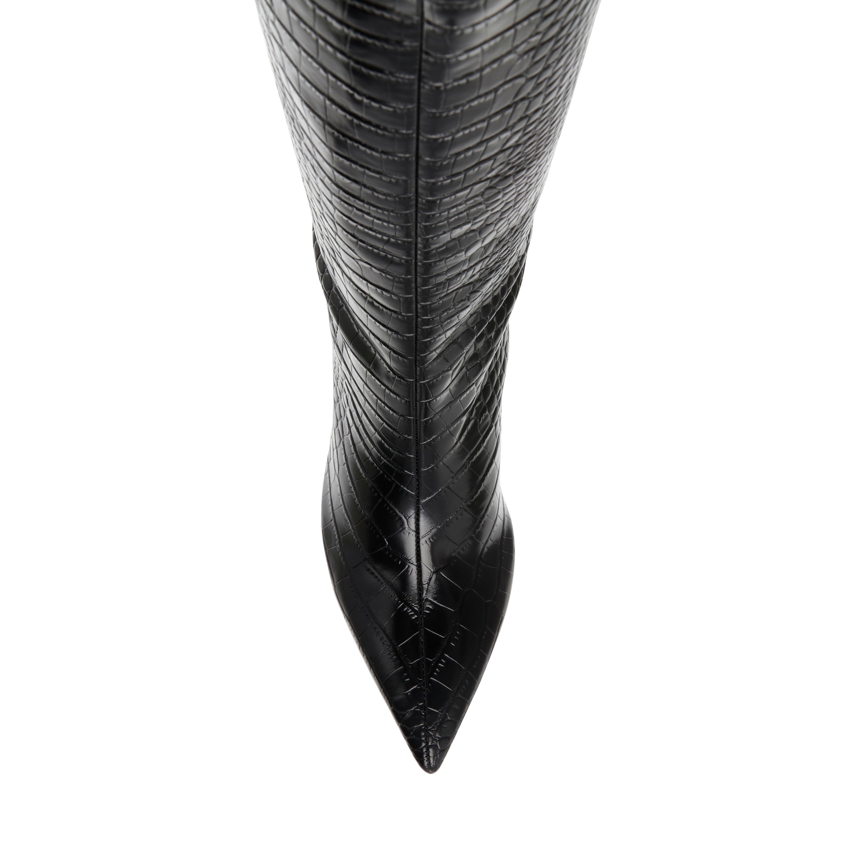 LAVAN STIVALE NERO CROCO
