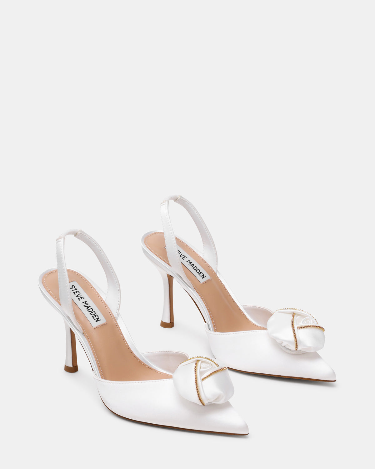 Lotis Slingback Bianco Satin - view 2