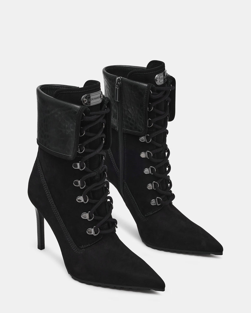 Morals Stivaletto Nero Nubuck - view 2