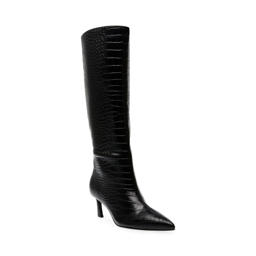 LAVAN STIVALE NERO CROCO