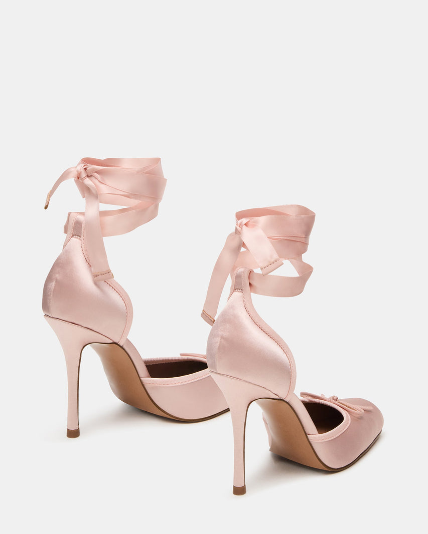 Larina Ballerina con Tacco Rosa Satin - view 6