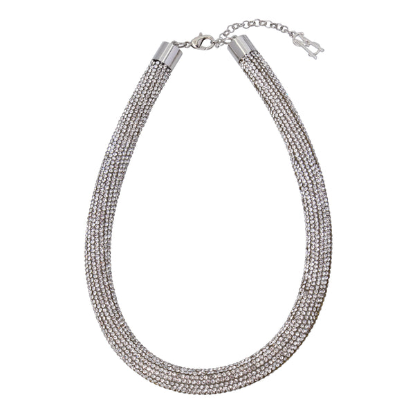 COLLANA PAVE ROPE ARGENTO